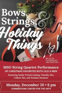 “Bows, Strings, and Holiday Things” to be presented December 20